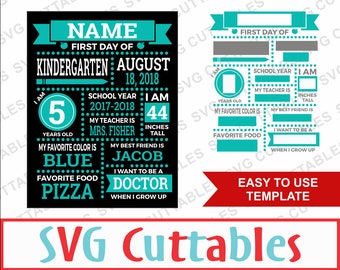 First Day of School and Last Day of School, svg, dxf, eps, Digital cut file for cutting machines