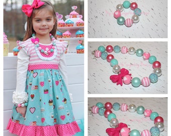 Sugar N Spice Chunky Necklace-M2M Zoe Addelyn-Bubblegum Necklace-Baby-Toddler-Girls-Women