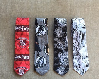 Harry Potter Tie, Men's Tie, Boy Tie, Clip on Tie or Tie up Tie