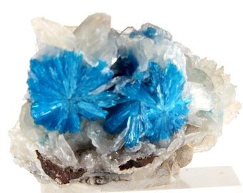 Cavansite Crystals On Stilbite Wagholi, Pune, Maharashtra, India (EA7409) crystal mineral reiki healing gem stone vintage collect