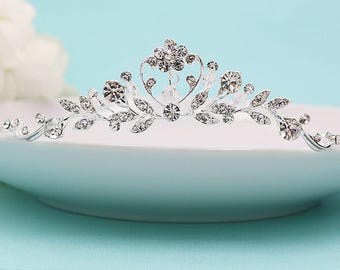 Flower Girl Tiara, Swarovski Crystal Tiara, wedding headpiece, rhinestone tiara, rhinestone, first communion tiara 266544850