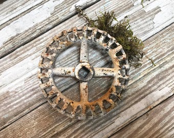 LARGE Faucet Valve, Vintage Hardware, Water Faucet Metal Handle, Faucet Knob, Industrial Decor, Farmhouse Decor