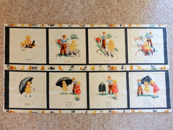 See dick and jane quilt fabric