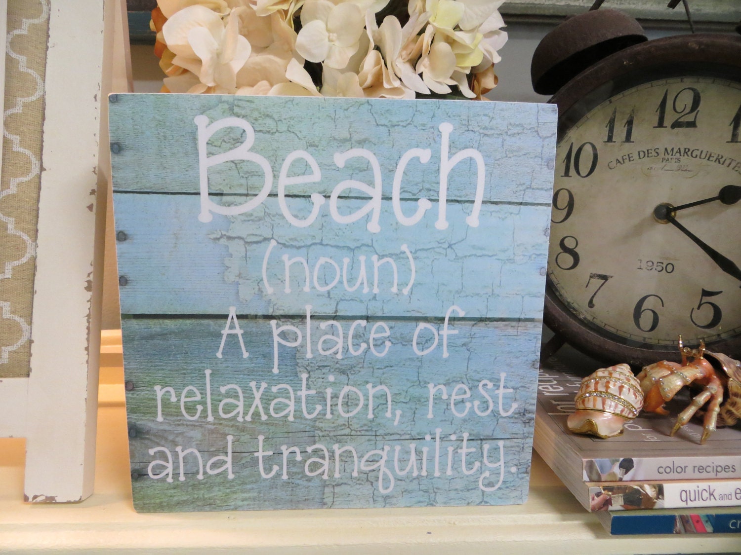 Wood Beach Sign Beach noun A place of relaxation by SweetTeaBlues