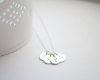 Initial necklace, sterling silver necklace, personalised jewellery, monogram necklace, bridal, wedding jewellry, gift, bridesmaid