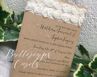 Rustic Wedding Invitation Recycled Shabby Chic Kraft Rustic Wedding Invitation Recycled Shabby Chic Kraft