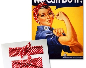 Rosie The Riveter Headband Set