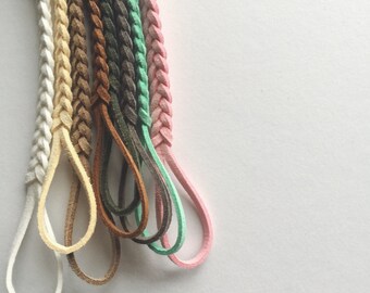 CUSTOM SET of 3 Simply Leather Pacifier Clips
