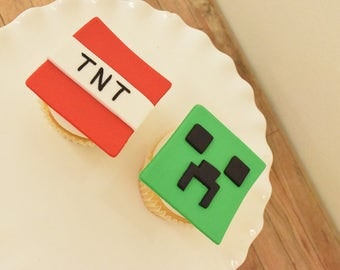 MineCraft cupcake toppers