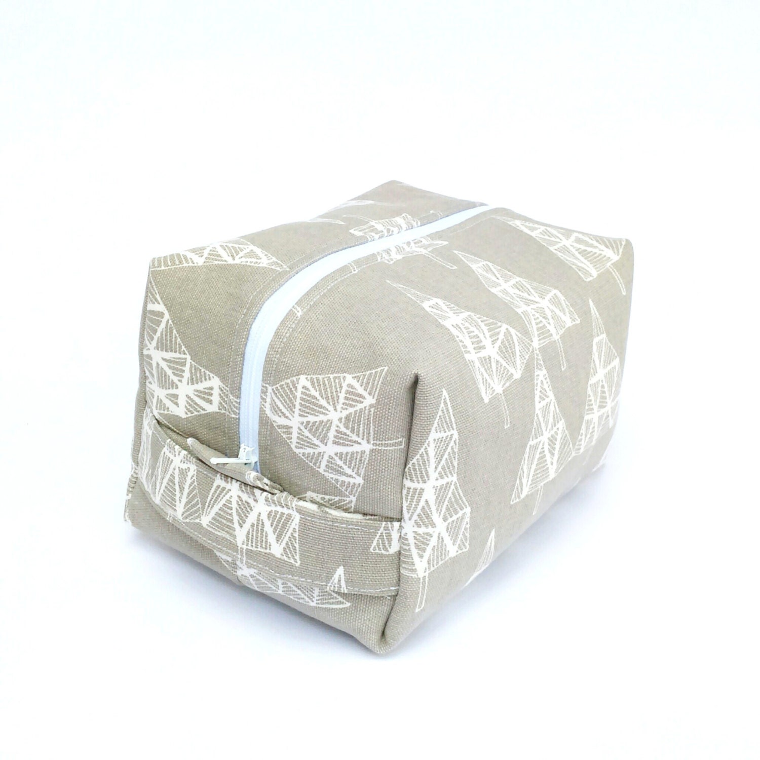 Canvas Tree Toiletry Bag Large Box Makeup Bag Womens Boxy