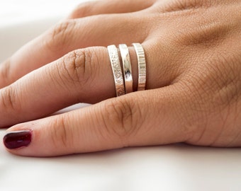 Sterling Silver Ring for Women, Sterling Silver Ring Band, Unique Silver Ring, Boho Ring, Bohemian Ring, Adjustable Sterling Silver Ring