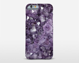 Crystal Phone Case, Mineral Photography, Purple iPhone Case, Amethyst Decor, iPhone7 Plus, iPhone 5 Cases, iPhone6s, Galaxy Case and more