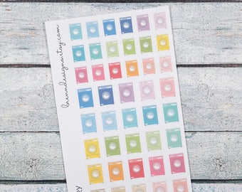 Laundry Day Icons, Washing Machine, Chore and Cleaning Stickers, Icon Planner Stickers