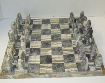 Vintage Marble Chess Set