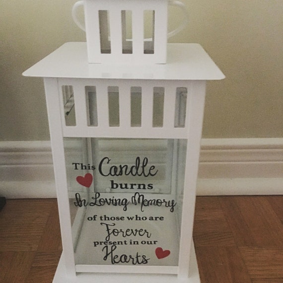 Vinyl lettering for Memory Lanterns