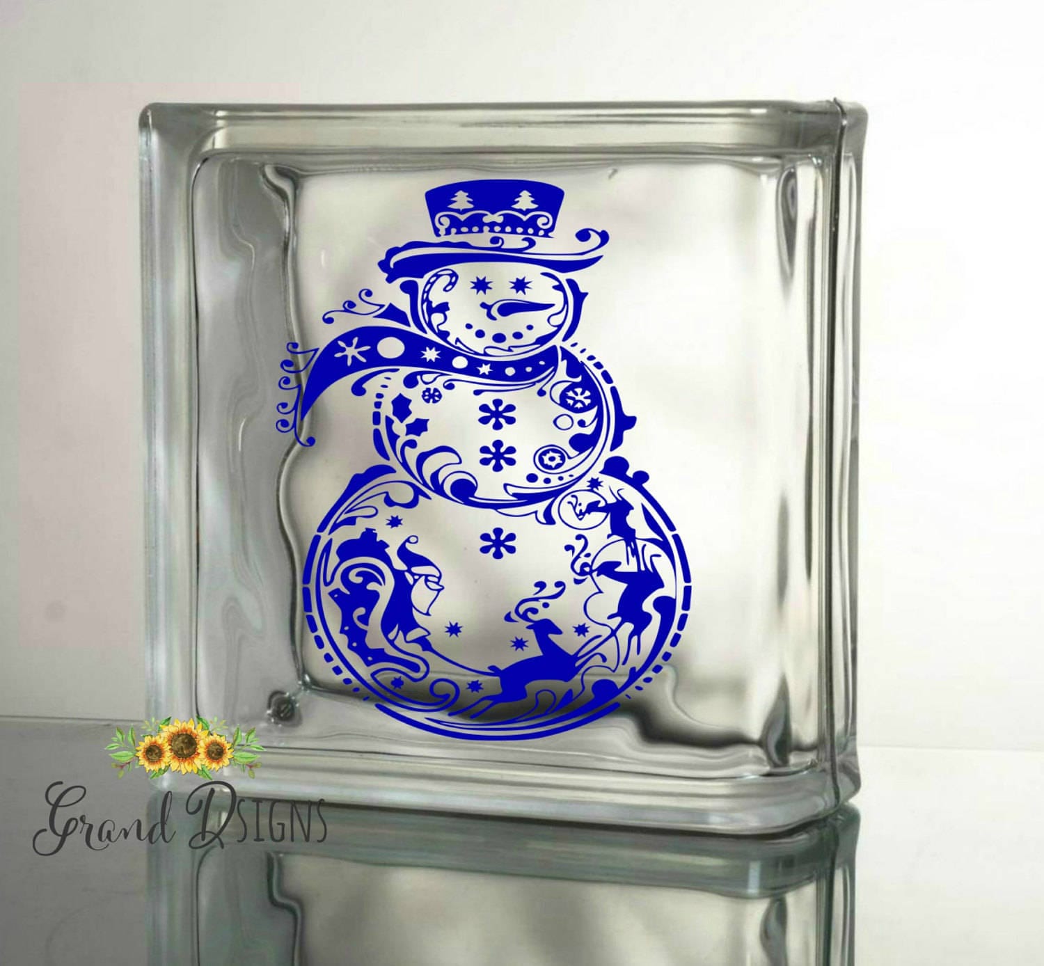Snowman decal Christmas decals for glass blocks vinyl