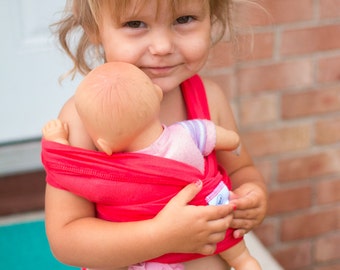 Doll baby carrier- Toddler Doll Carrier-Doll Baby Sling-Creative Play- Doll Sling-Doll Wrap-Many Colors Available