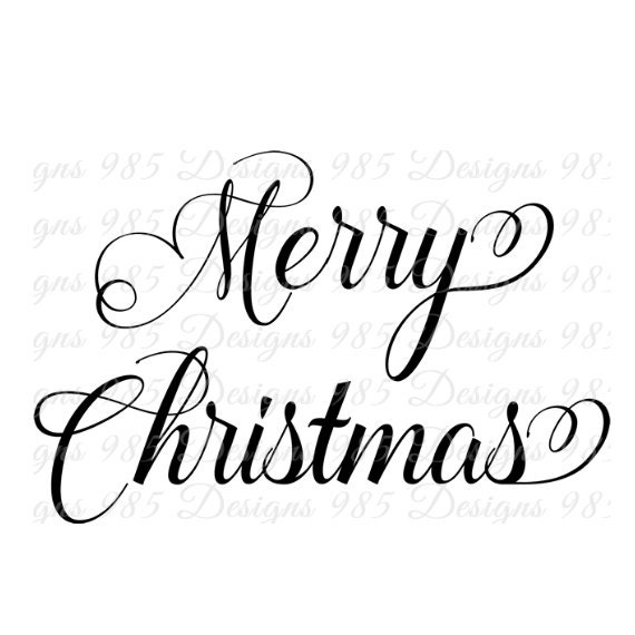 Download Merry Christmas Words SVG for Cricut and Silhouette Machines