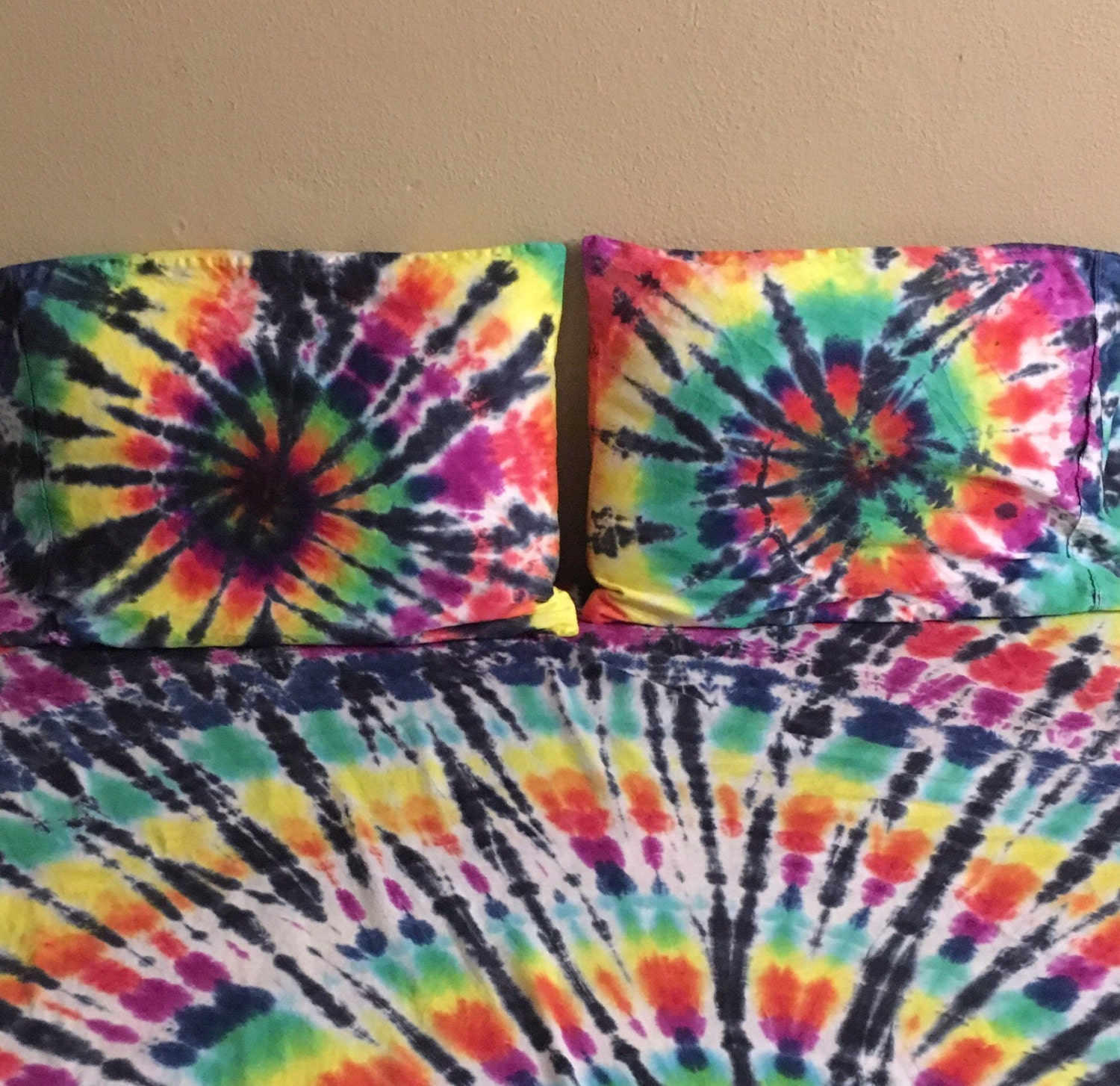 TieDye Pillowcase Set of 2 Standard Size Custom Colors