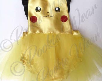 Pokemon costume, pikachu costume, pikachu dress, halloween outfit, pokemon, first halloween outfit, pikachu