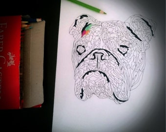 Dog coloring page | Etsy