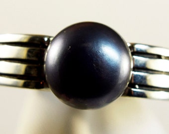 Pearl Gray Art Deco Ring