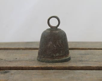 Vintage Small Brass Bell of Sarna Decorative Bell, Made in India