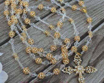 FAST SHIPPING!! Beautiful Gold Wedding Lasso, Crystal Unity Cord