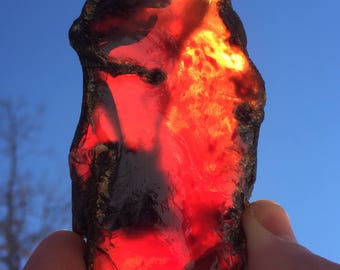 Rare BLUE Amber, Top Quality Specimen! 100% Natural, Iridescent with Amazing Color Change Properties! 98.2g.