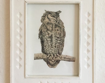 Great horned owl | Etsy
