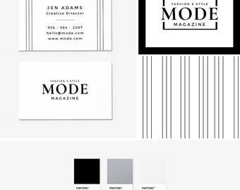 Pre-Made Branding Kit - Logo Design - Business Cards - Pattern Design - Fashion Branding