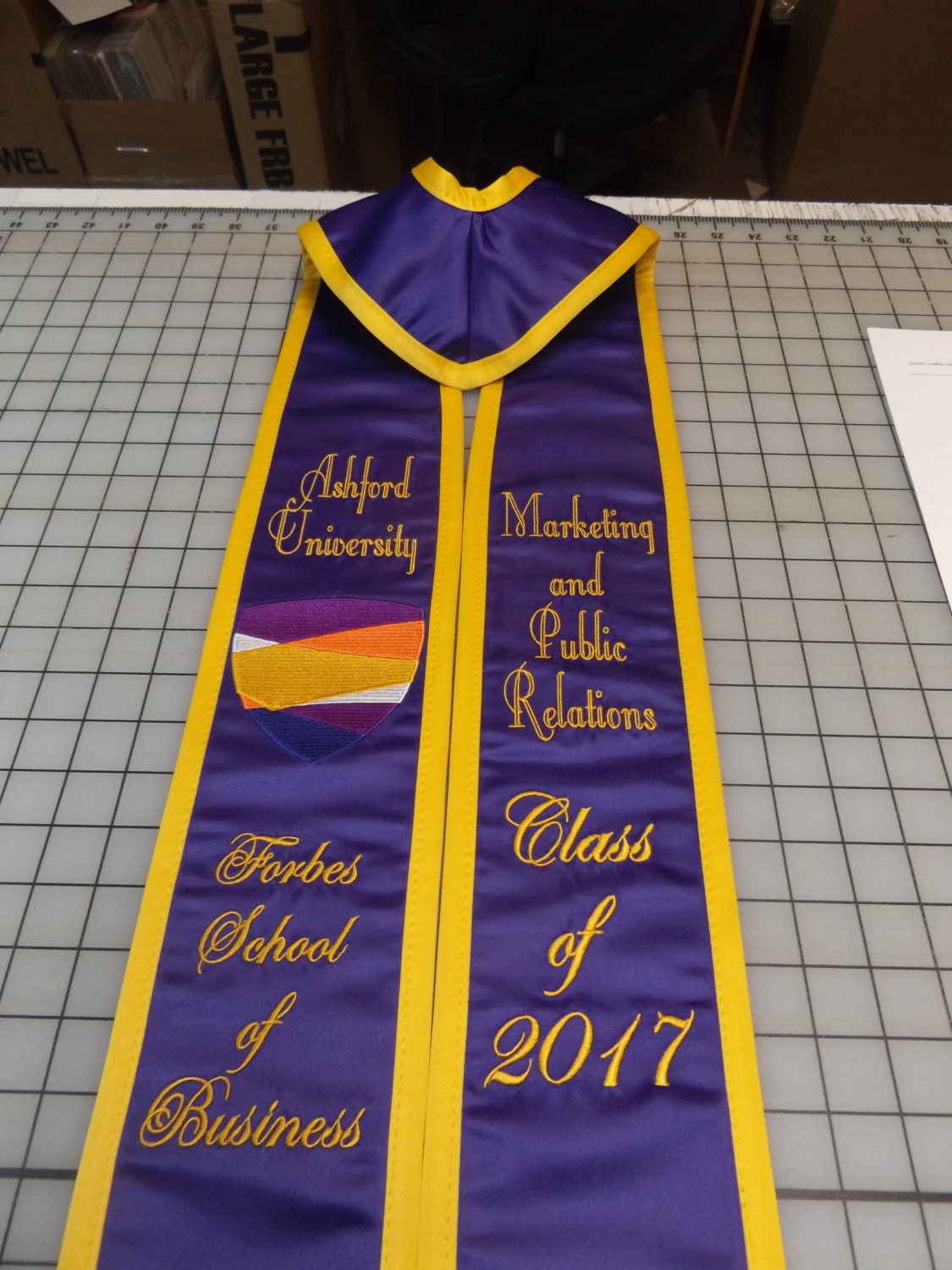 Graduation Stoles Slanted / custom made stoles / Three