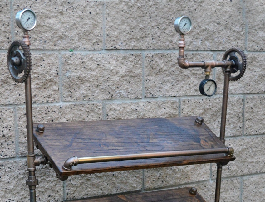 Steampunk Display Shelf Industrial Display Shelf Store