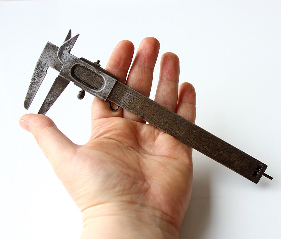 Vintage Caliper rule Measure tool Rare Vernier caliper Inch