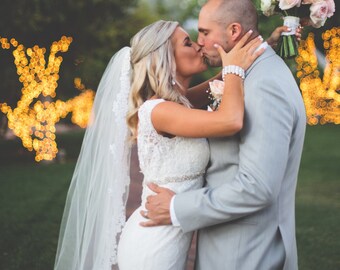 Lace Wedding Veil-Eyelash Lace