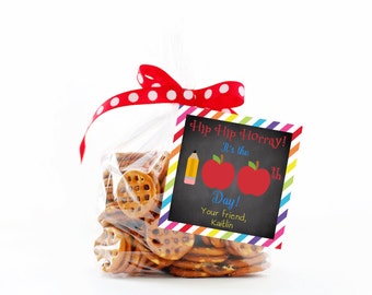 100 days of school Tags, 100 days of school Treat Tags, Printable Gift Tag, Kids Tags for school, 100th day of school Tag