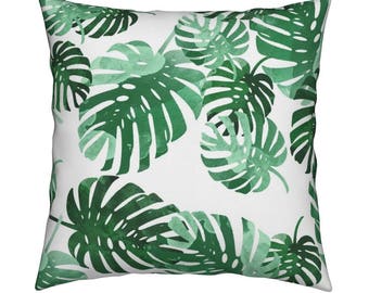 Crib Sheet & More MADE TO ORDER Monstera Leaves Green / Organic, Minky, or Cotton: Fitted Crib Sheet/Changing Pad Cover/Minky Blanket/Skirt