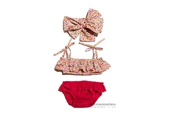 Pink baby swimsuit Baby swimwear Girls swimwear Kids swimsuit Baby girl swimsuit Baby swim suit Toddler Swimsuit Baby bikini