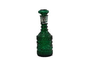 Green Glass Jim Beam Bourbon Decanter - 1968