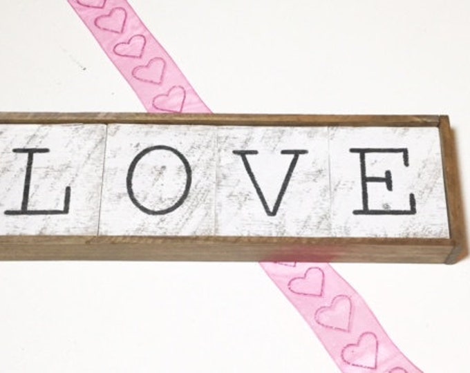 Love, Rustic Decor, Wood Sign, Shabby Chic, Pallet Wood, Reclaimed Wood, shelf Sitter, Gallery Wall, Farmhouse Decor