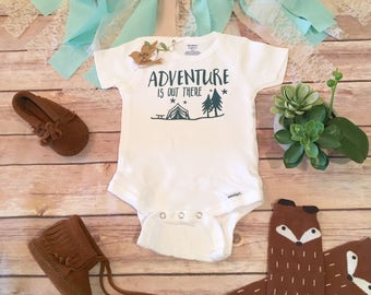 Adventure is Out There Onesie®, Baby Boy Clothes, Baby Shower Gift, Cute Onesies, Boho Baby Clothes, Camping Onesie, Hipster Baby Clothes