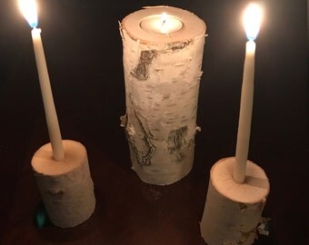 Birch Unity Candle, Wedding Candles, White Birch Candles, Unity Candle, Rustic Unity Candle, Rustic Wedding Candle, Birch Wedding Candle