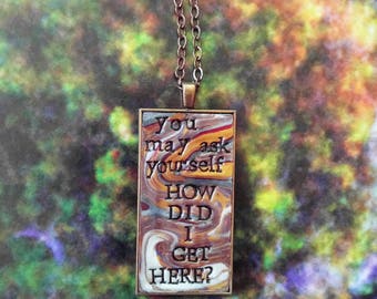 Talking Heads Once in a Lifetime Pendant Necklace