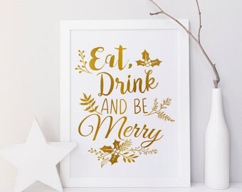 Eat drink be merry | Etsy