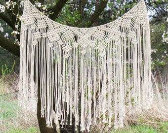 Macrame Curtain, Boho, Boho Decor, Macrame Wall Hanging, Bohemian, Hippie Decor