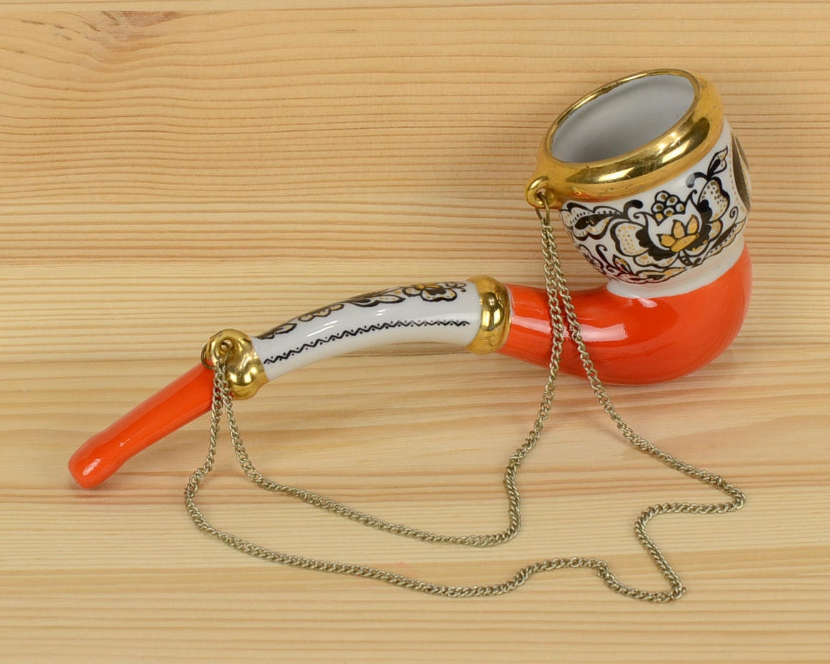 Vintage pipes smoking bowl tobacco pipe porcelain pipe