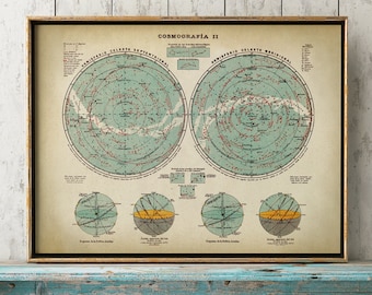ASTRONOMY STAR CHART Print, Star map, Astronomy Print, Stars Print, Astronomy poster, Constellations, Astronomy Poster, Celestial Art