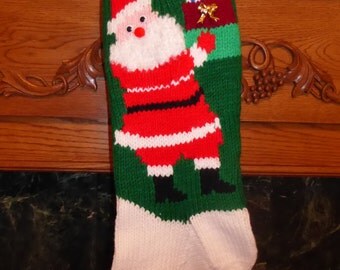 Knitted Christmas Stocking Pattern - "Gifts from Santa"