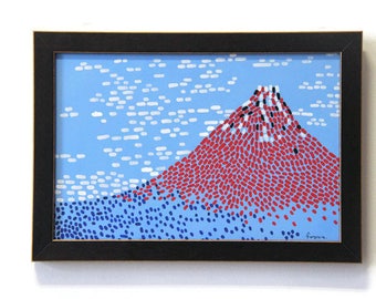 Japanese painting Japanese art Japanese landscape Japan painting Japanese wall art Asian wall art Harmony painting Straightedgism style