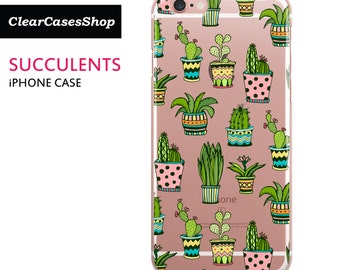 Succulent iPhone 6 case, Succulents iPhone 7 case, Also for iPhone 7 Plus, iPhone 6 Plus, iPhone 6s Plus, iPhone 5/S/SE, S7 & S7 Edge